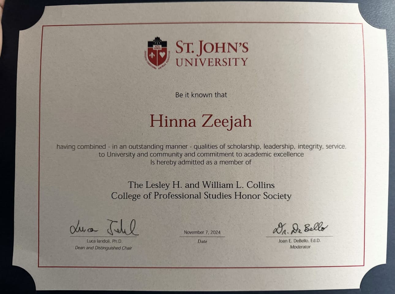 Honor Society Induction